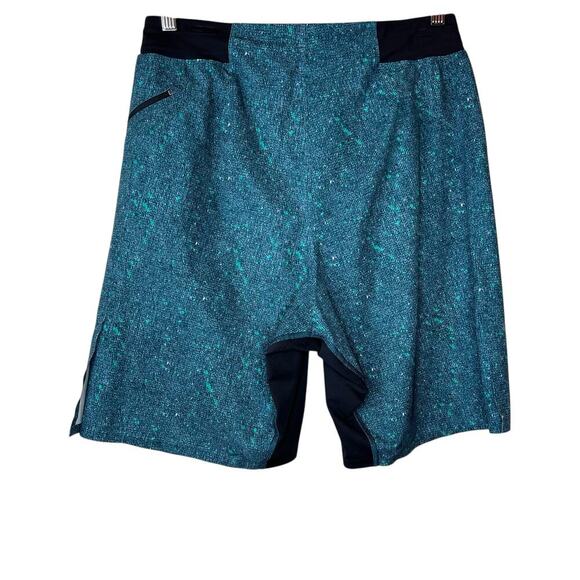 LULULEMON 9" T.H.E. Short Linerless in Teal Green, Gray, and Black Men's Medium - Picture 3 of 16